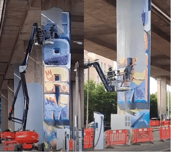 Glasgow Murals Covered Up for The Batman