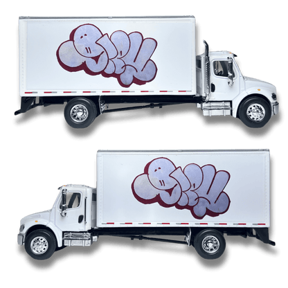 Grey Collectable box truck side by side