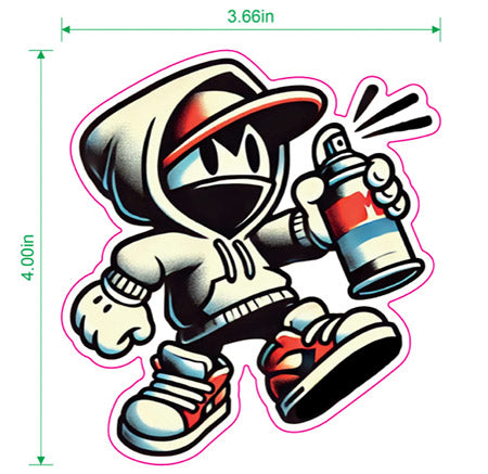 Spray Guy Graffiti Sticker
